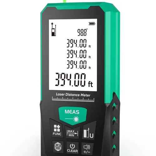 SHEKAR 328ft Digital Laser Measure with Upgrade Electronic Angle Sensor Finder Room Measuring Tool for Distance, Area, Volume, Single/Double Pythagorean Measurement Calibration Function 2 Datum Mode Levels History Record #Summervibes