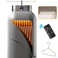 DDZJIAN Portable 600W Corded Clothes Sterilizer Dryer - Fits Small Space, Holds 11-20 Items, Timer Control, Remote Control, 1 Mini Hanger, Foldable Drying Bag, Fast-Drying for Seniors, Home, Travel