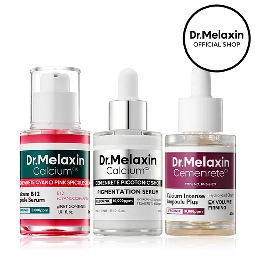 [Dr.Melaxin Live Exclusive Bundle] Lumi firm & lift Trio | plumping skin & strengthen skin density | Cyano Pink Spicule Serum + Picotonic Shot Serum Calcium Ampoule Skin Repair