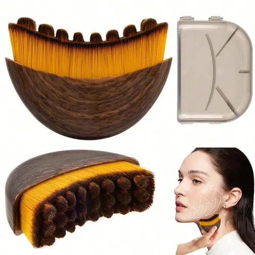 Lymphatic Drainage Facial & Body Massage Brush, Ergonomic Design, Precision Skin Contact, Portable Beauty Tool for Face, Chin & Jawline, Body Care, Facial Beauty Massagers