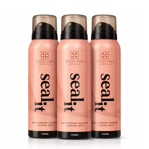 Seal It Waterproof Cosmetic Makeup Setting Spray (150ml) - Flawless, Transfer-Proof, Sweat-Proof, Long-Lasting Mist for All Skins with Soft Glow
