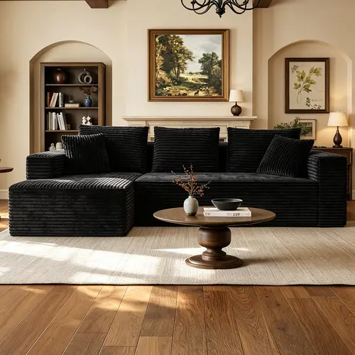 108in Cloud Couch - Indoor Sturdy Fixed-Arm Sofas, Boneless Frameless Memory Foam, Vacuum-Sealed Sofa-in-a-Box, Easy-Install Space-Saving Living Room Couches for Apartments, Living Room Decor,dorm essentials,home decor