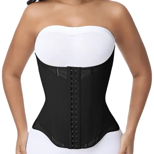SHAPSHE Women's U-Shaped Tummy Control Waist Shapewear with Hooks & Double-Layer Fabric 13 Steel Bones for Strong Support