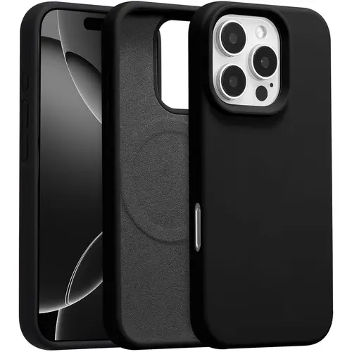 Magnetic Magsafe-Compatible Premium Liquid Silicone Smartphone Case - Slim Thin Shockproof Protector for iPhone 17/16/15/14/13/12 Pro Max, Soft Anti-Scratch Microfiber Lining, Military Grade Drop Cover, Handheld Devices Accessories