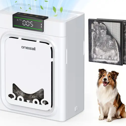 oneisall Air Purifiers for Home Pets 3-in-1 Washable HEPA Filter  Dual-Sided Filter with 200g Activated Carbon Pet-Friendly Design Allergen Relief Odor Removal Summervibes Petlovers