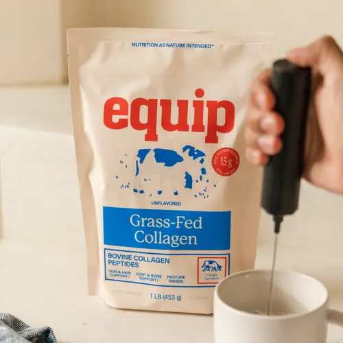 Equip Grass-Fed Bovine Collagen Peptide Powder Dietary Supplement - 15g per Serving for Joint Support, Hair Skin Nails - 100% Edible Pasture-Raised Selfcare for Adults, Anti-Aging Supplements, Daily Supplemental Nutrition Support, Body Health