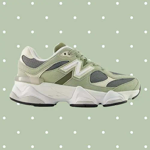 NEW BALANCE Women's 9060 Matcha Sneakers - Lace-Up Gym Shoes with Breathable Mesh Upper, Classic Laces Let You Fine-Tune Fit, True-to-Size Comfort for Walking, Sporty Chic Casual Wear Women's Shoes