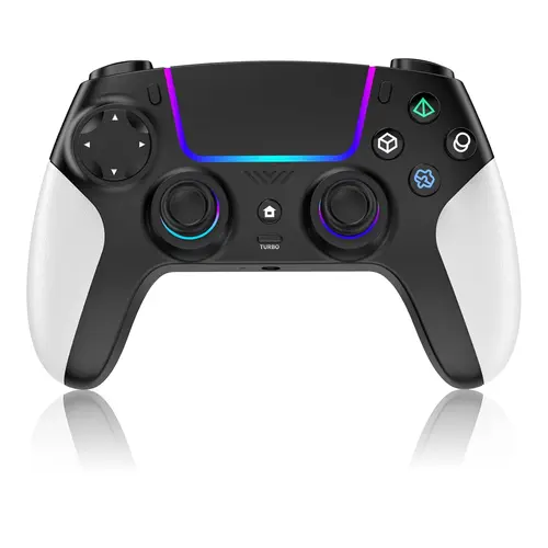 JORREP Anti-Drift Wireless Controller for PS5 with RGB LED,TURBO, Dual Vibration, 6 Axis Gyro Sensor, Touchpad, Ergonomic for Playstation 5 Controller, Compatible with PlayStation 5/PC/Android/Steam tiktokshopspringglowup