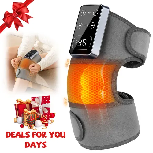 Portable Comfort Electric Cordless Knee Massager，Electric Heated Knee Brace, 5 Heat Levels & 3 Massage Modes, Personal Care Appliances，Gifts for Men and Women,back to school