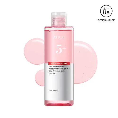 [Anua] Niacinamide 5 TXA Acid Brightening Booster Toner(250ml), Dark Spot Toner, Lightweight Pink Essence Toner for Dark Spot Care, Glow & Skin Clarity, Korean Skincare