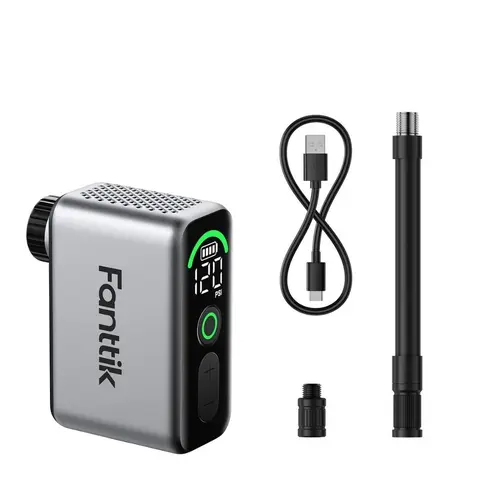 Fanttik X10 Ace Wireless Cordless Electric Bike Tire Inflator, 120 PSI Compact 2.83×2.09×1.18 in Model with Presta & Schrader Valves, 22 Seconds Fast Inflation, Batteries Included, Portable for Road Bikes