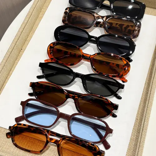 Elegant Vintage Women's Sunglasses, 8 Pairs Small Frame Sunglasses Set, Casual Sunglasses, Stylish Shades, Perfect for Self-Driving, Picnics, Camping, Stylish and Retro Design