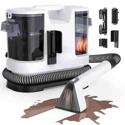 Portable Hot Water Carpet & Upholstery Spot Cleaner, 15kPa Powerful Suction Vacuum, 10s Water Heating (35-60°C), Corded Unit, Rectangular Form for Sofas, Rugs, Car Seats Pet Stains, Deep Clean tiktokshopbacktoschool,back to school,back to school haul