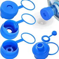 GJANSH 3 Pack 3 and 5 Gallon Water Jug Cap, Upgrade Silicone Reusable Replacement Caps, Non Spill Lids for 55mm Standard/Screw/Crown Tops Water Bottle toolupgrade