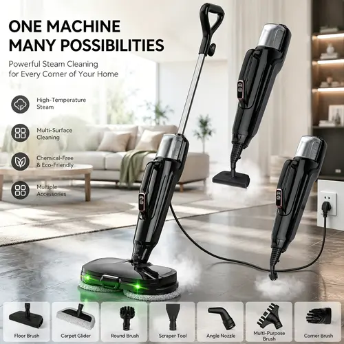 【NEW MODEL】Steam Mop for Floor Cleaning,Lightweight FloorCleaner for Hardwood/Tile/Laminate Floors Carpet steam cleaner