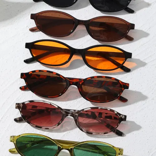 Vintage Oval Women's Summer Plastic Sunglasses for Driving, Vacation, Music Festivals and Casual Outings, Stylish, Trendy and Retro Eyewear, Trendy Shades, Trendy Styling Sunglasses
