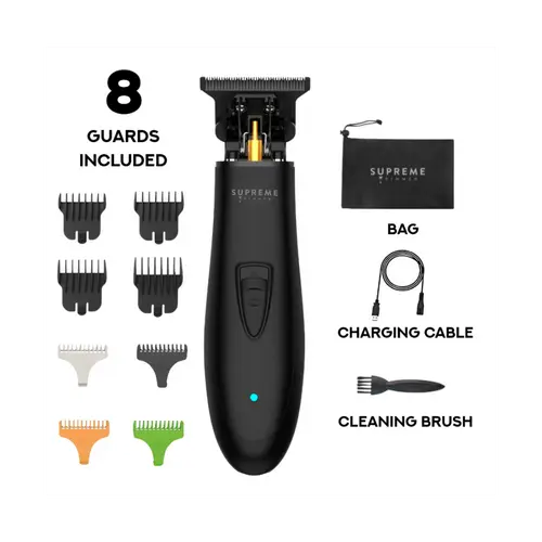 Supreme Trimmer T-SHAPER ST5190 Cordless Hair Clipper Kit, Low Noise Groomer, High Quality Trimmer, Lightweight Barber Equipment for Beard/Neckline Trimming, Charging Cable, Maintenance, Batteries
