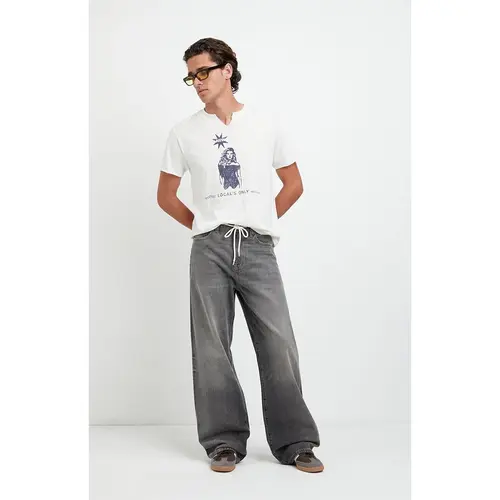 Pacsun Men's Blake Extreme Baggy Jeans Drawstring Gray