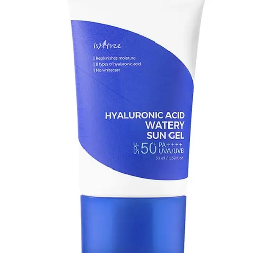 Isntree Hyaluronic Acid Watery Sun Gel SPF 50+ PA++++ Facial Hydrating Sunscreen for All Skin Types Leaves No Whitecast