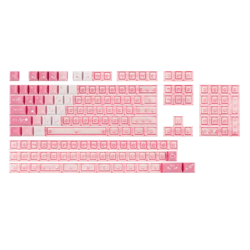 EPOMAKER DuoChrome Keycaps Set, 150 Keys Ergonomic Cherry Profile, Shine-Through Premium Materials PBT+PC Dye-Sub, Compatible with MX Structure, Crisp Front-Printed Legends, Dual-Material Blend for 65%/75%/TKL/96%/Full Size Mechanical Gaming Keyboards