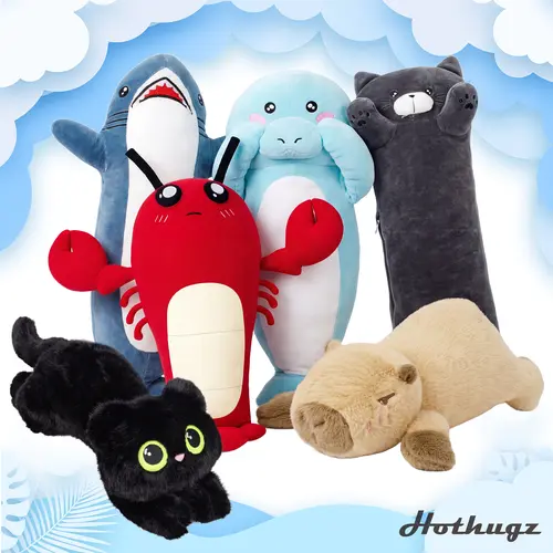 HOTHUGZ Menstrual/Shoulder Hot Compress Heating Pad - Cute Soft Plush Stuffed Animal Design, Wireless Portable USB-Powered Electric Pad with Adjustable Heating Temperature, Winter Gift for Adults, Menstrual Heating Pad