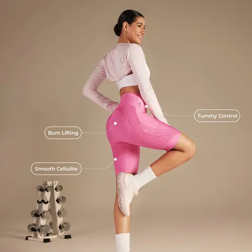 Fanka Body Sculpt Side Pocket 9" Biker Shorts (Reversible Wear)