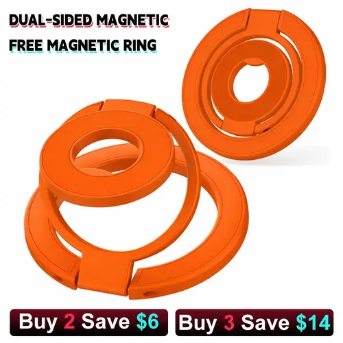 Magnetic Phone Holder 2-in-1 Ring Holder 360° Rotation Secure Grip Easy Installation Metal Alloy Double-Sided Magnetic Attachment Phone Stand Magsafe Grip Mount,back to school,back to school haul