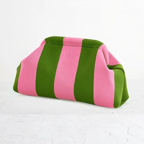 Women's Striped/rhombus/leaf/dot Cloud Handbag, Clip Closure Crossbody Bag, Lightweight Foldable for Daily Use, Gifts for Friends and Valentine's Day