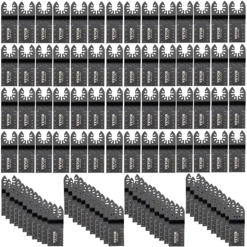 【Summerfinds】VEVOR 100PCS Oscillating Saw Blades,  , Quick Release Multitool Blades Kit, HCS Tool Blades for Wood Plastic Metal Nails Bolts, Compatible with Dewalt Dremel Fein Worx Bosch Makita Milwaukee VEVOR Super Brand Day