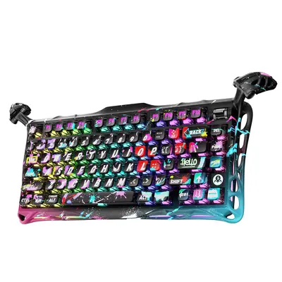 GravaStar Mercury V75 Pro 75% Hall Effect Magnetic Switch Gaming Keyboard, Only Wired, Hot‑Swappable, 8000 Hz Polling, Dual‑Zone RGB, Semi‑Aluminum Frame summerwins