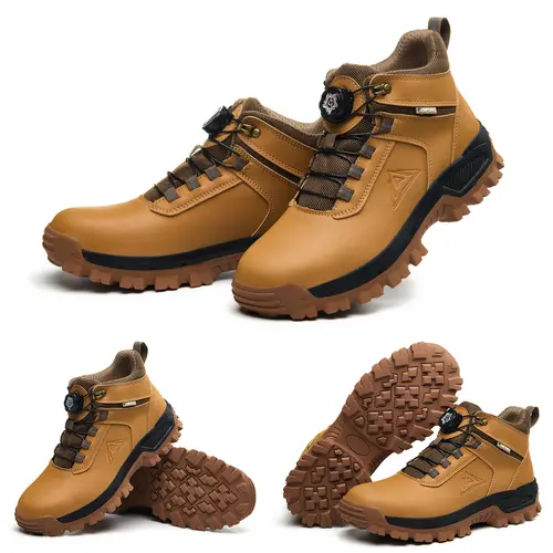Shenganton Men's Steel Toe Safety Shoes - Industrially Hardened Work & Safety Footwear, Puncture-Resistant, Slip-Resistant, Durable Lace-Up Men's Shoes with Move Upper, All Season Labor Protection Footwear, Work Protective Shoes