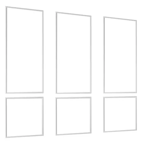 VEVOR Wall Molding 3 Pack, Wainscoting Panels Kit, Lightweight Paintable Polystyrene, Easy to Install, Waterproof Accent Wall Trim for Interior Decor Living Room, Bedroom, White (24x54 + 24x24 in)