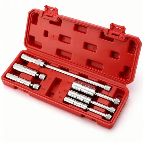 【DealsForYouDays】6PCS 3/8-Inch Drive Magnetic Swivel Spark Plug Socket Set, Thin Wall, Include 9/16-Inch, 5/8-Inch, 13/16-Inch, 14mm,Socket, Length: 4-Inch, 6-Inch, 11-Inch, 12-Point, CR-V,#TikTokShopBlackFriday