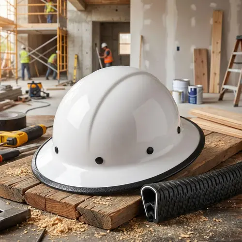 Full Brim Guard Strip for Hard Hat, 36.6 Inch Hard Hat Edge Protector, Hard Hat Accessories to Strengthen Helmet Protection, Not Including Hard Hat (1 Pack)