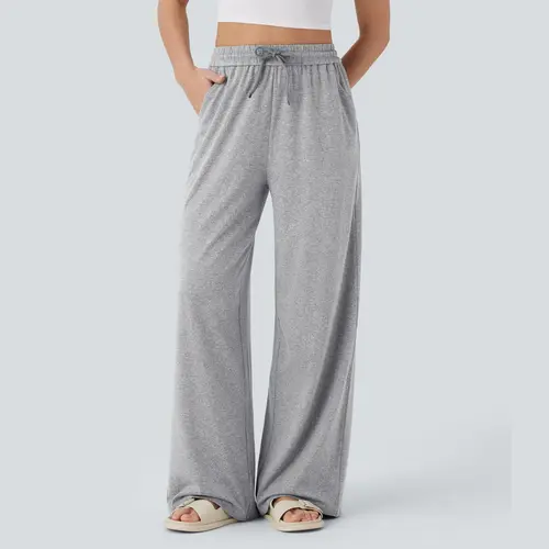 Halara High Waisted Drawstring Pocket Wide Leg Casual Pants #BackToSchool