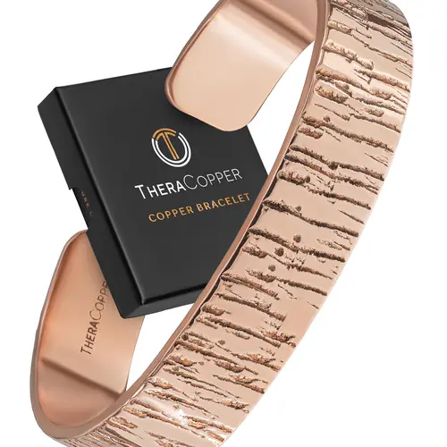 TheraCopper Copper Bracelet for Men & Women (Timber) — 100% Pure Copper Bracelets — Raw, Solid & Uncoated Authentic Handmade Tibetan Bracelet Cuff Bangles