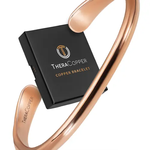 TheraCopper Copper Bracelet for Men & Women (Barrel) — 100% Pure Copper Bracelets — Raw, Solid & Uncoated Authentic Handmade Tibetan Bracelet Cuff Bangles
