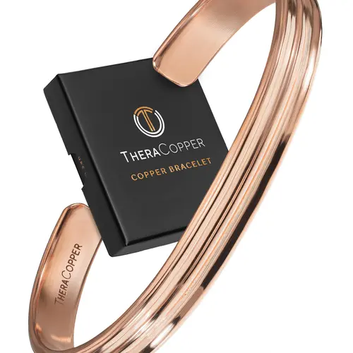 TheraCopper Copper Bracelet for Men & Women (Tier) — 100% Pure Copper Bracelets — Raw, Solid & Uncoated Authentic Handmade Tibetan Bracelet Cuff Bangles
