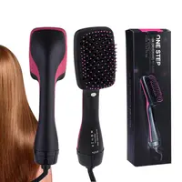 2 in 1 Hair Dryer Brush & Straightener Brush, Hair Dryer and Styler, Negative Ion Blow Dryer Brush, Hot Air Brush Detangles, Dries, Smooths, Reduce Frizz & Static
