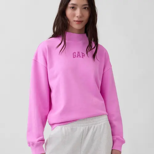 Gap Women's Heavyweight French Terry Oversized Mockneck Sweatshirt