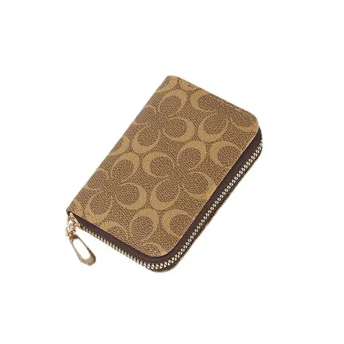 BIGWIG Women's Preppy Foldable Credit Card Holder - Basic Casual Secure Zipper Wallet, Accordion Design Compact Money Organizer for Holiday Social Security & Insurance Cards