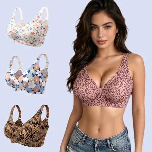 HONGXINJIE Women's Smooth Elegant Style Wirefree Full Coverage Padded Tshirt Bra - Comfortable Everyday Bra with Adjustable Straps, Perfect for Summer Chic Wear, Ideal Gift