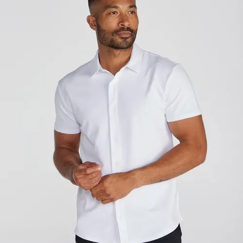 LUX Short Sleeve Button Down Casual Shirt