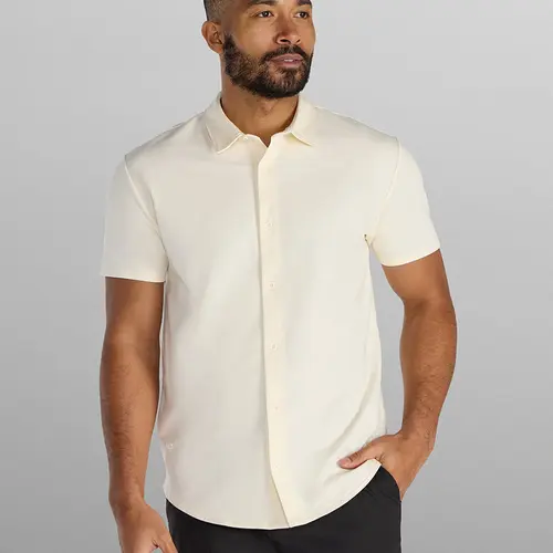 LUX Short Sleeve Button Down Shirt Casual Menswear