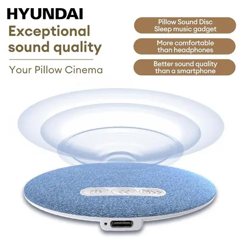 S1 Ultra-Thin Bluetooth Pillow Speaker - Bluetooth 6.0, 3D White Noise, Immersive Sound Field, Air Conduction Audio Design, USB Type-C Wireless Speaker for Bedtime Music, Headphone-Free Sleep, Android & iOS Compatible