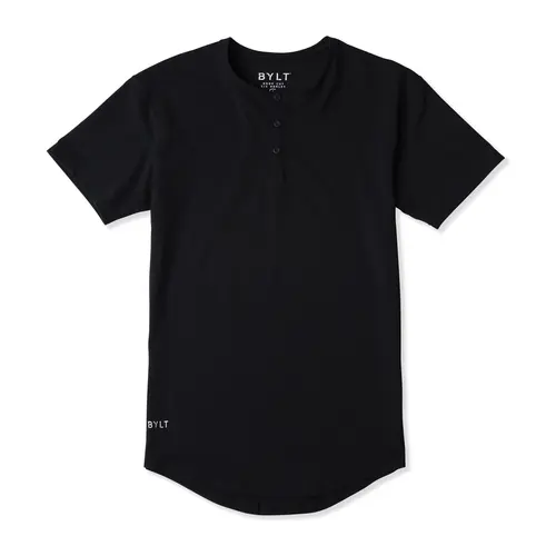 Henley Drop-Cut: BYLT Signature Tops Casual Athletic
