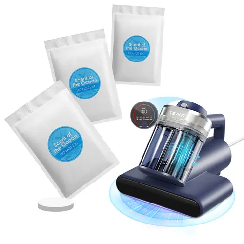 Summerwins 15 Pcs Ocean-Scented Home Fragrance Freshener Tablets - Indoor Urine & Odor Removal Vacuum Filter Insert Accessories, Mattress/Pillow Refills (Teal, Pink, Gray Upgrade)