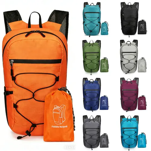 Ultra-Light Foldable Hiking Trekking Rucksack - Durable Outdoor Backpack, Breathable Mesh, Multi Compartment Backpack, Large-Capacity Portable Outdoors Cycling Gear for Daily Commuting