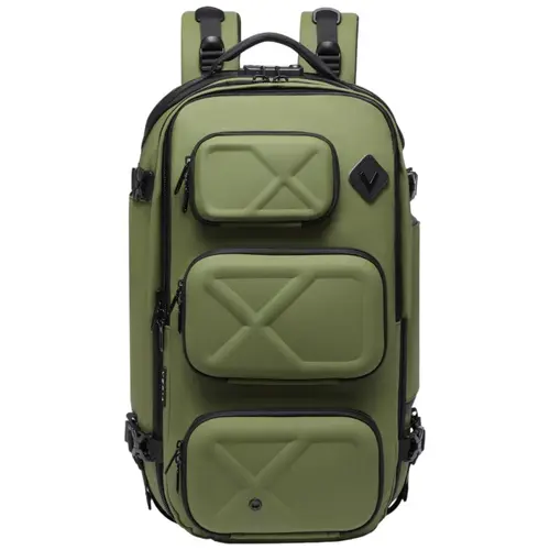 Backpack Savvy SLEEK VERIA Adjustable Buckle Backpack - 35L-20L, Compact, with G-Hook Waistband & Tech Split Zone, for Everyday Carry, School & Outdoor Activities, Functional Luggage Bag