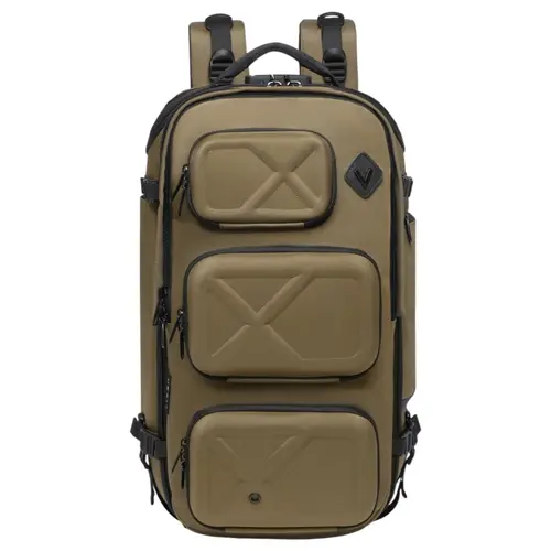 Adjustable Expandable Synthetic Back to School Haul Book Bag, Water-Resistant Ballistic Nylon Everyday Carry Luggage with 17.3-Inch Laptop Compartment, Anti-Theft Lock & Shoe Pocket